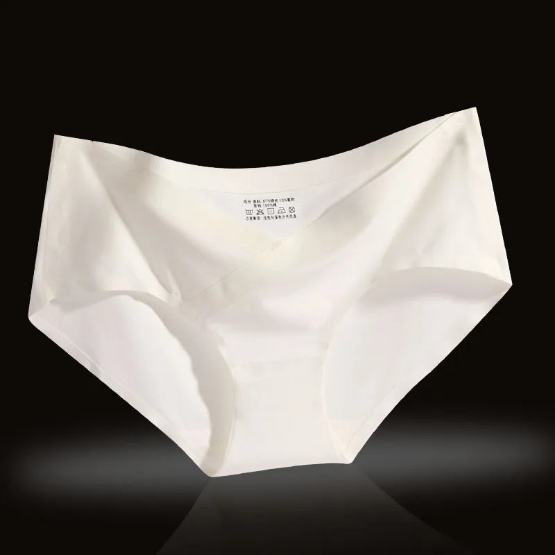 Seamless Low Waist Pregnant Panties Low Waist Maternity Underwear Pregnanc Cotton Soft Breathe V-Shaped Care Belly Women Briefs