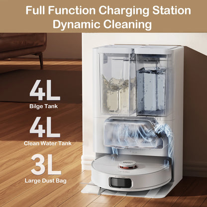 JONR P20 pro Robot Vacuum International Edition Mopping Vacuuming Drying Wipes Automatic Cleaning Dust Collecting Drainage Water