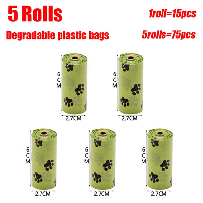 Portable Dog Pooper Scooper Outdoor Pet Waste Pick-up Cleaner Built-in Garbage Bag Handheld Pet Poop Grabber No Touch Design