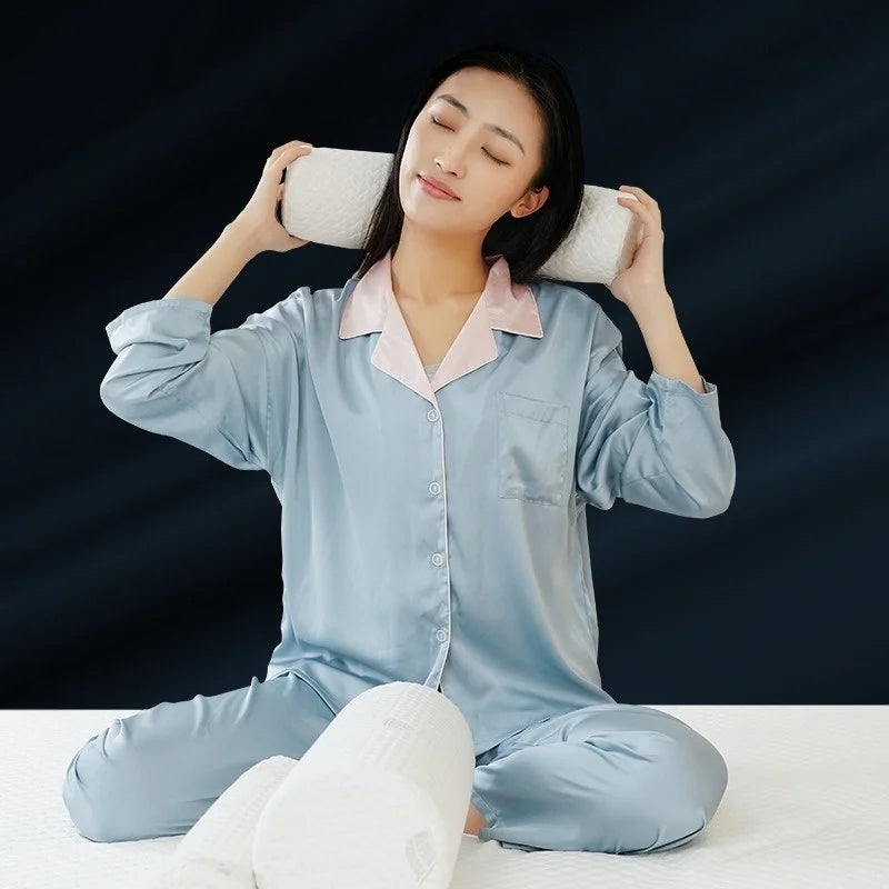 Cervical Neck Roll Memory Foam Pillow