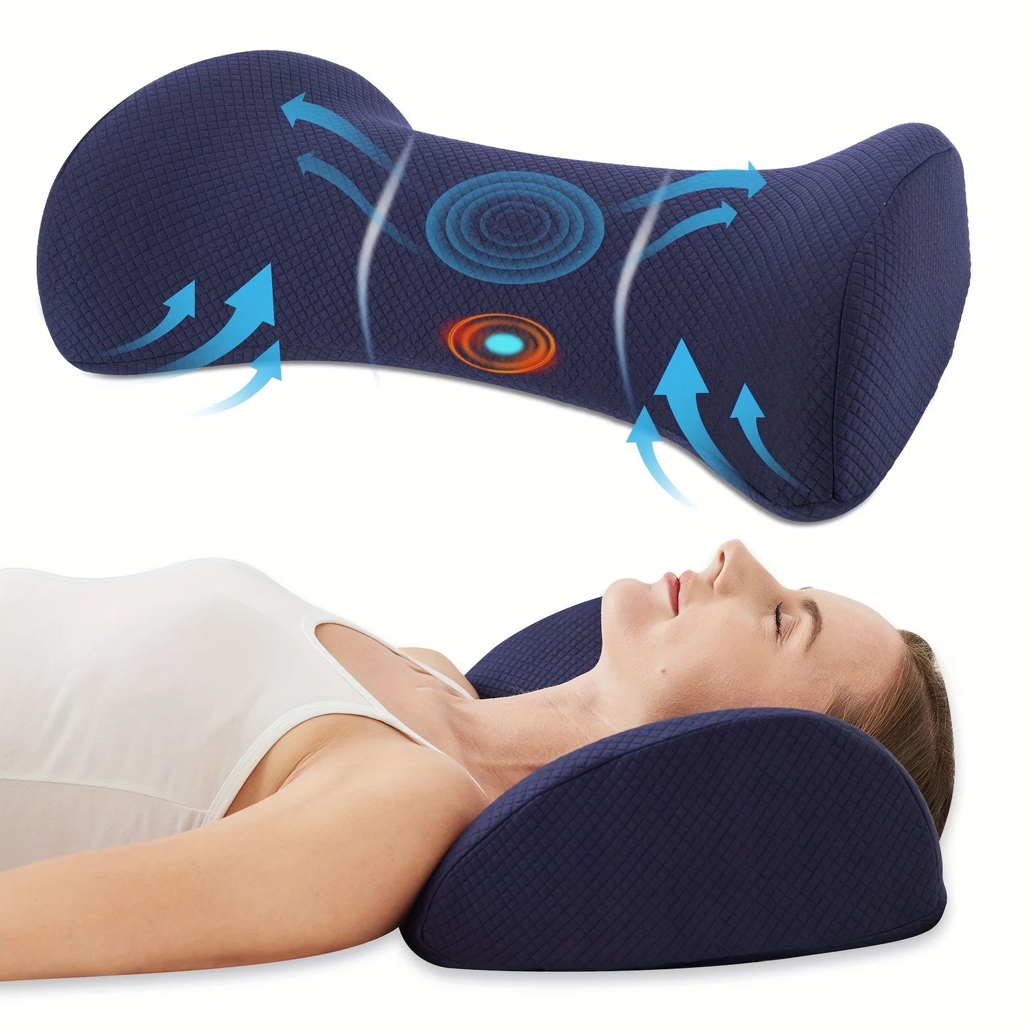 1pc Lumbar Support Pillow For Sleeping, Bed Waist Support Cushion Pregnant Woman Hip Knee Spine Alignment Sciatic Nerve Relax
